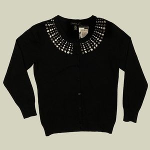 Top Knits Black Cardigan/Sweater NWT